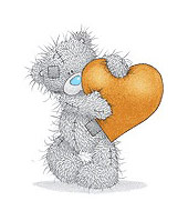Мишка Тедди с оранжевым сердцем